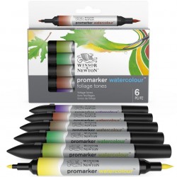 Set de 6 Marqueur Promarker Watercolour Tons floraux - Winsor & Newton
