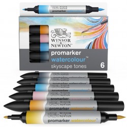 Set de 6 Marqueur Promarker Watercolour Tons Feuillage - Winsor & Newton
