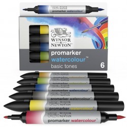 Set de 6 Marqueur Promarker Watercolour Tons de ciel - Winsor & Newton