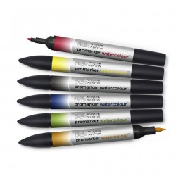 Set de 6 Marqueur Promarker Watercolour Tons de ciel - Winsor & Newton