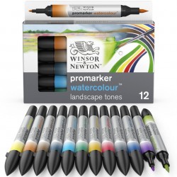 Set de 12 Marqueurs Promarker Watercolour Tons de base - Winsor & Newton