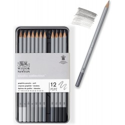 Set de 12 Crayons Graphite Tendres Studio Collection - Winsor & Newton