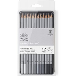 Set de 12 Crayons Graphite Tendres Studio Collection - Winsor & Newton