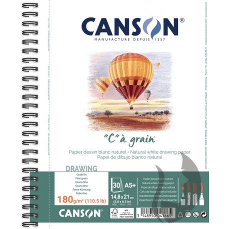 Album « C » à grain A5+ 30F - 180gr - Canson