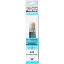 Set de 6 pinceaux Aquarelle X6 Synthétique Doré Fondation - Winsor & Newton