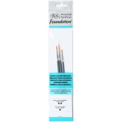 Set de 3 pinceaux Aquarelle X3 Synthétique Doré Fondation - Winsor & Newton