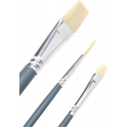 Set de 6 Pinceaux Huile Soie Naturelle Fondation Manche Long - Winsor & Newton