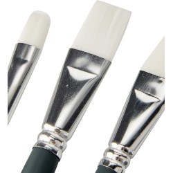 Set de 6 Pinceaux Acrylique Synthétique Blanc  Fondation Manche Long - Winsor & Newton