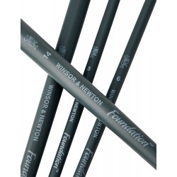 Set de 6 Pinceaux Acrylique Synthétique Blanc  Fondation Manche Long - Winsor & Newton