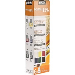 Set de 6 Flacons Peinture sur Porcelaine 150 de 20 ml  - Pébéo