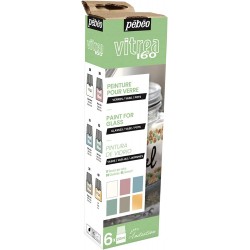 Set de 6 Flacons Peinture Vitrea 160 de 20 ml - Couleur 2 - Pébéo