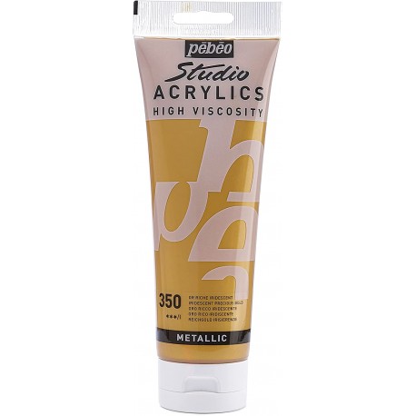 Studio Acrylique Pébéo - 100ml - or riche iridescent 350