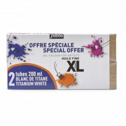 Pack de 2 Tubes Huile Fine XL 200 ml Blanc de Titane 25 - Pébéo