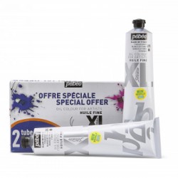 Pack de 2 Tubes Huile Fine XL 200 ml Blanc de Titane 25 - Pébéo
