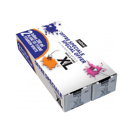Pack de 2 Tubes Huile Fine XL 200 ml Blanc de Titane 25 - Pébéo
