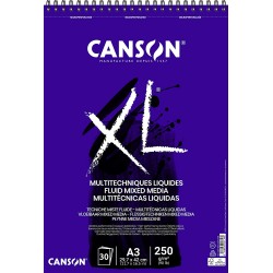Bloc XL Fluid Mixed Media 30 feuilles 250g/m²  A4 - Canson