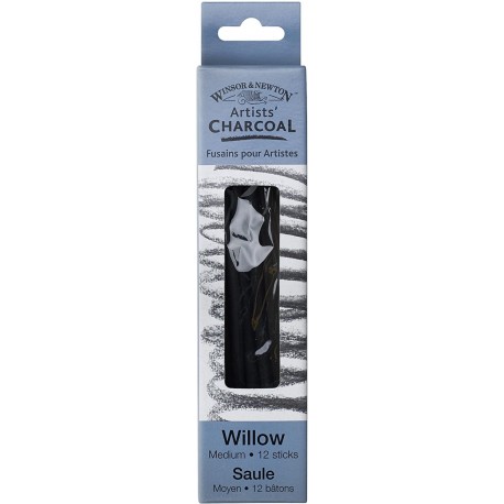 Boîte de 12 bâtons Fusains Assortis - Winsor & Newton