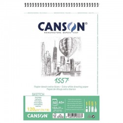 Papier à croquis A3+ 120g, blanc 50 feuilles 1557 -  Canson