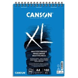 Album XL® Mixed Media A5 160g/m², grain léger blanc 30 feuilles - Canso