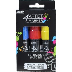 Set de 3 Marqueur 4Artist Basique 8MM - Pébéo