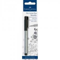 Feutre Pitt Artist Pen Metallic 1.5  Argent - Faber Castell