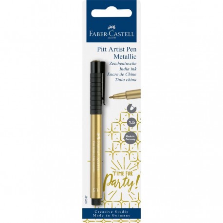 Feutre Pitt Artist Pen Metallic 1.5  Argent - Faber Castell
