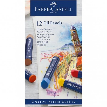 Boite de 12 Pastels à l'huile - Faber Castell