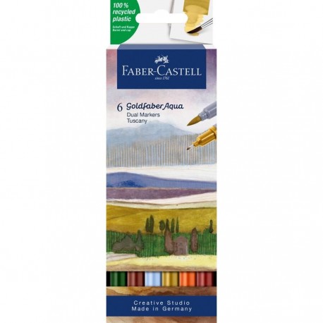 Pochette de 6 Goldfaber Aquarelle Double Pointe - Faber Castell
