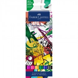 Pochette de 6 Goldfaber Aqua Dual Marker Nuances GRIS - Faber Castell