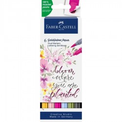 Pochette de 6 Goldfaber Aqua Dual Marker LETTERING - Faber Castell