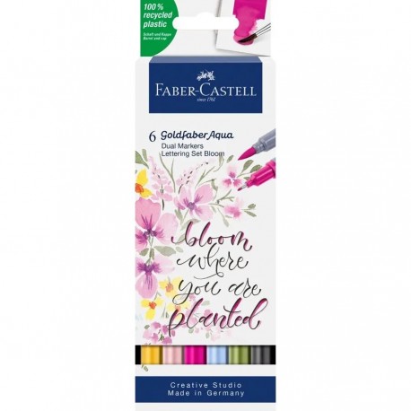Pochette de 6 Goldfaber Aqua Dual Marker LETTERING - Faber Castell