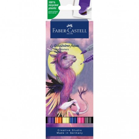 Pochette de 6 Goldfaber Aqua Dual Marker LETTERING - Faber Castell