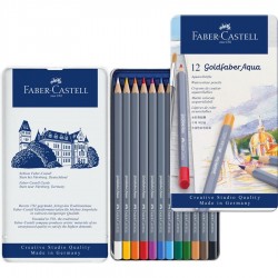 Boîte de 12 Crayons aquarellable Goldfaber Aqua - Faber Castell