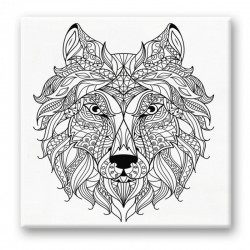 Châssis Entoilé Mandala 30x30 cm - Lion