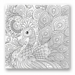 Châssis Entoilé Mandala 30x30 cm - Peacock