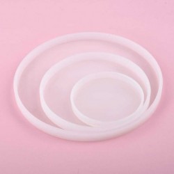 Lot de 3 Moules Ronds Silicone GM Pour Résine Époxy DIY